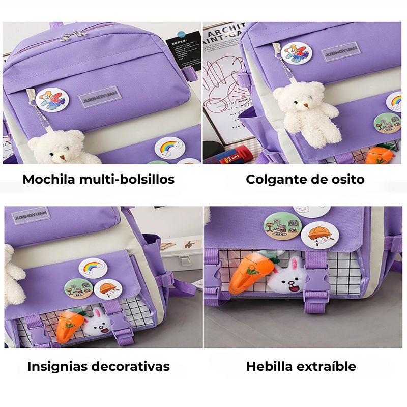 CuteCarry Mochilas infantil (5 Piezas)