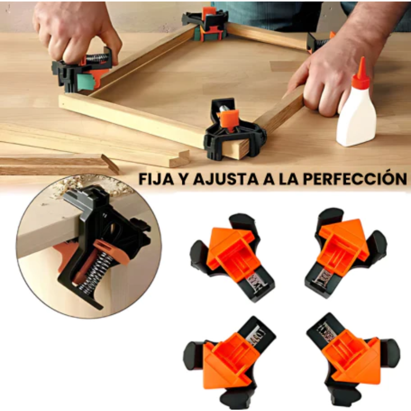 Kit Abrazaderas para madera WoodGrasp | Fija y Ajusta a la perfección tus proyectos de madera