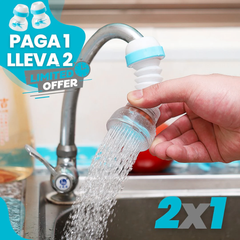 ¡Disfruta de Agua Pura y Fresca al Instante con Nuestro Grifo Giratorio y Purificador 2x1!