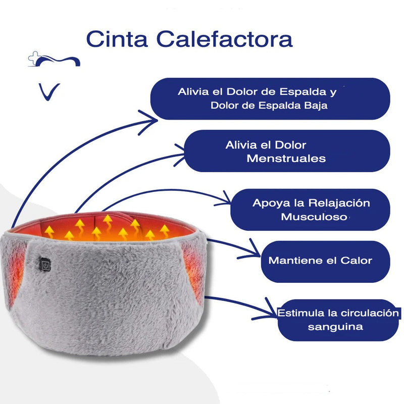 Cinturon calefactor para dolores abdominales y frío