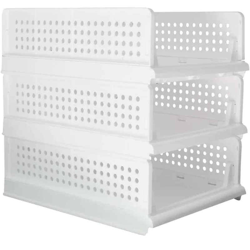 PACK DE 4 CAJAS ORGANIZADORAS APILABLES - MEDIDA POR CAJA 43CM*33CM