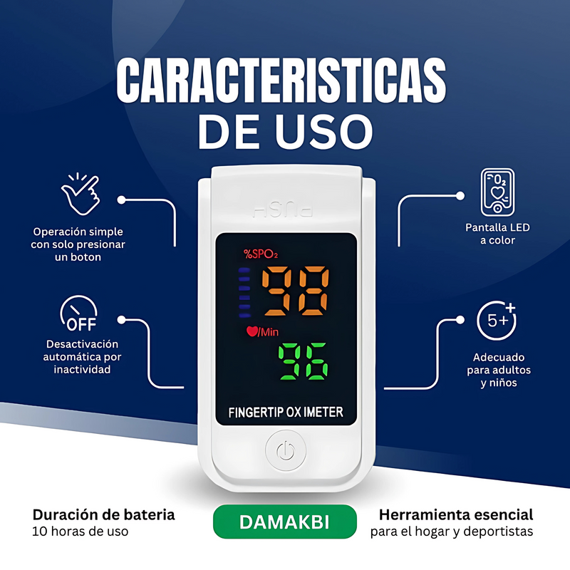 GlucoMax® - Oxímetro Medida Láser (99% de precisión)