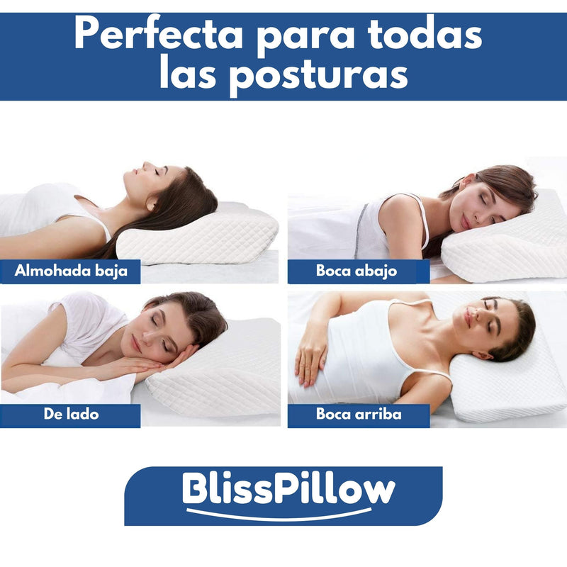 BlissPillow® - Almohada Ortopédica Inteligente 🎁 +20 PARCHES NATURALES DE REGALO 🎁