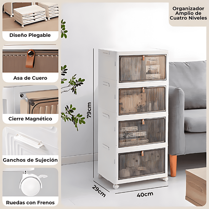 SpaceMaster® Organizador Plegable Rodante