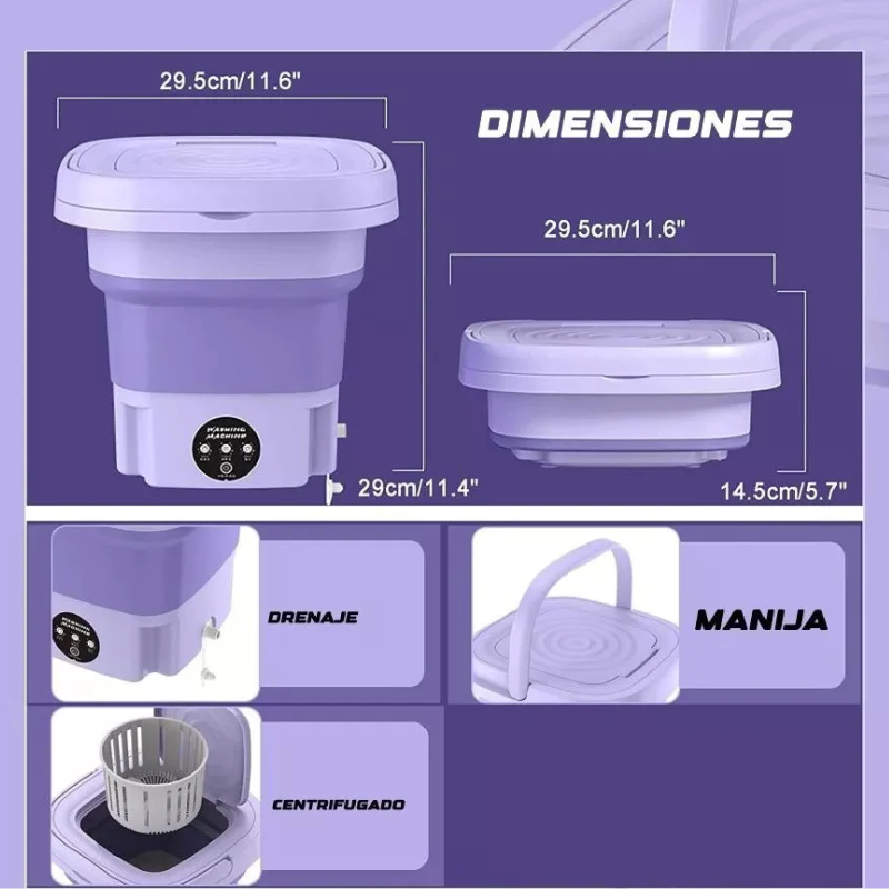 Lavadora/Secadora portátil eléctrica I Nueva versión