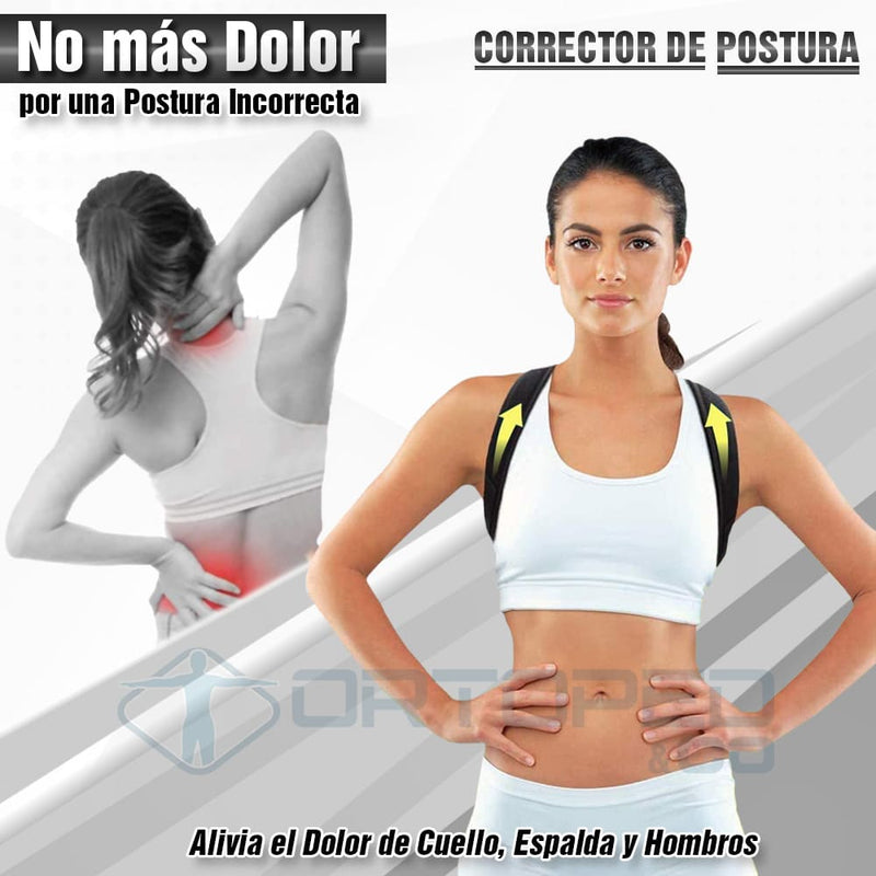 PosturaFlex® Corrector de Postura Unisex | Alivio de dolor de espalda, cuello y clavícula (Compra 1 y obtén 1 GRATIS!)