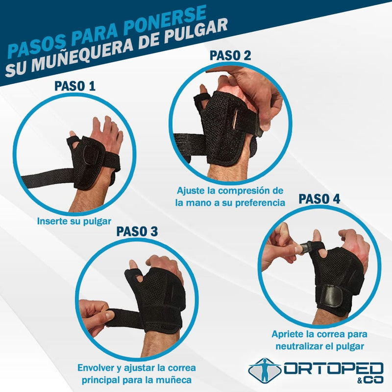 Muñequera de Compresión con Soporte de Pulgar para Artritis, Túnel Carpiano y Tendinitis ( Compra 1 y Lleva 2 )